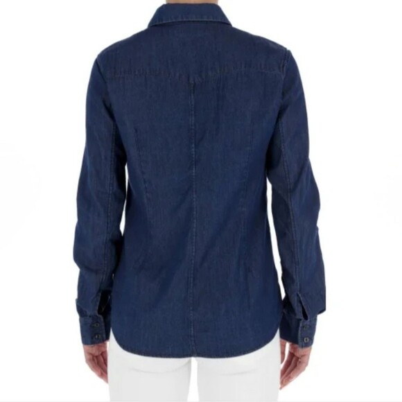 G-Star Raw Tacoma Classic Tapered Covered Snap Closure Denim Shirt Size M - Picture 2 of 7